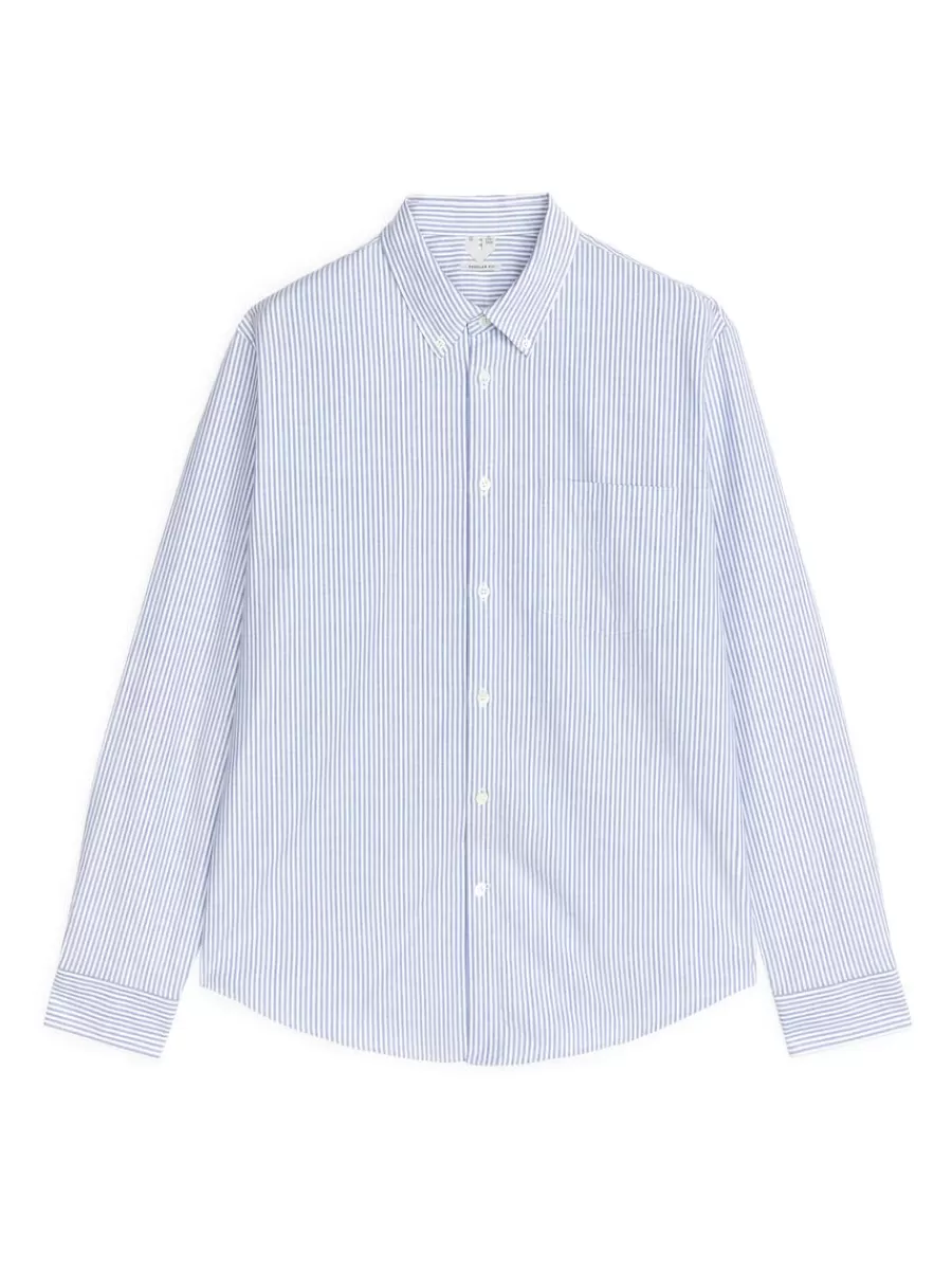 Chemises-ARKET Chemise Oxford Bleu/rayé