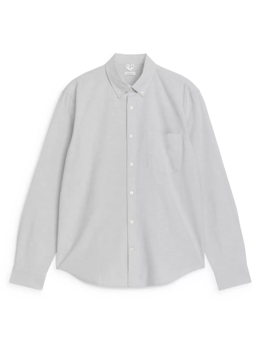 Chemises-ARKET Chemise Oxford Gris clair