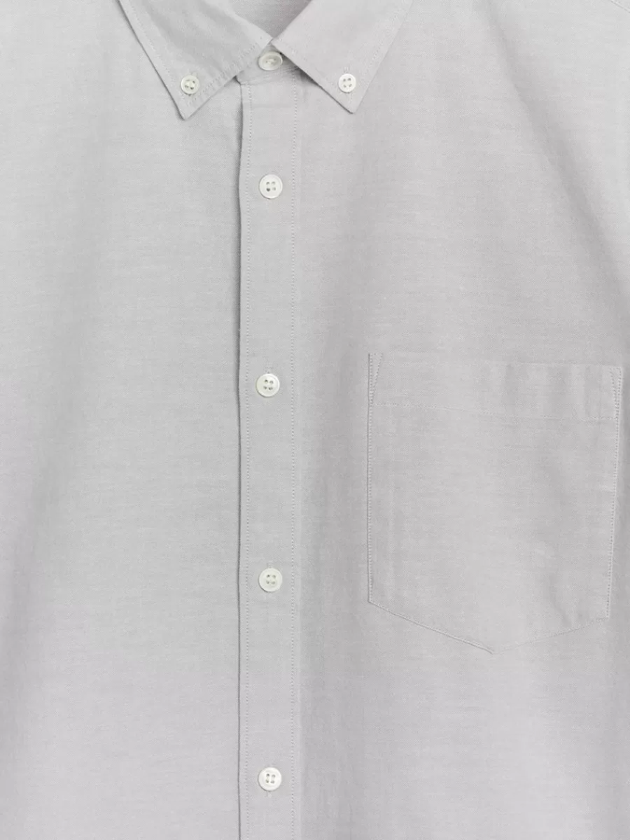 Chemises-ARKET Chemise Oxford Gris clair