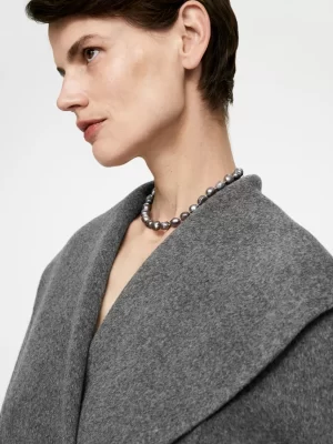 Bijoux-ARKET Collier de perles d'eau douce Perle foncée/Doré