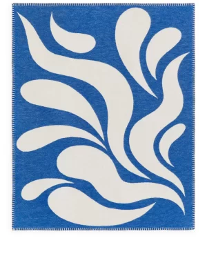 Tous Les Textiles | Plaids-ARKET Couverture pour bébé Klippan Bleu vif/Écru