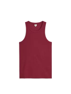 Vêtements De Sport | Tenues Décontractées-ARKET Débardeur côtelé dos nageur Rouge foncé