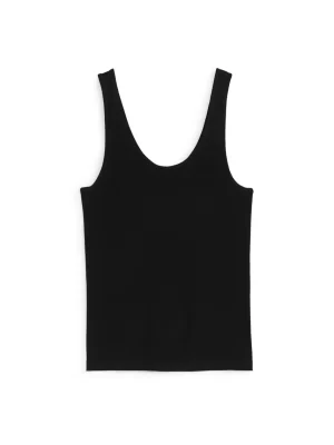 Tenues Décontractées | Hauts Sans Manches-ARKET Débardeur en soie Noir