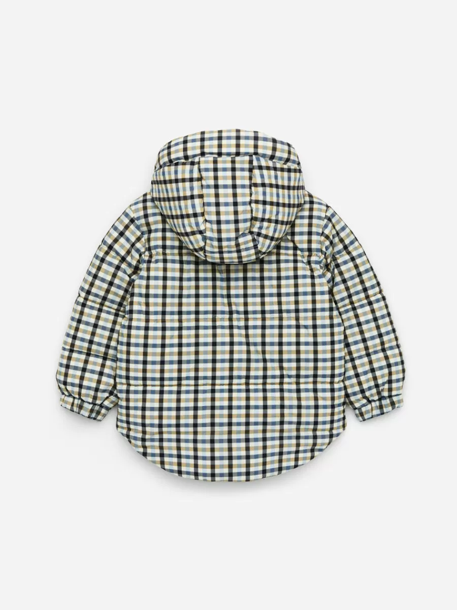 Manteaux Et Vestes-ARKET Doudoune imprimée Blanc cassé/Bleu