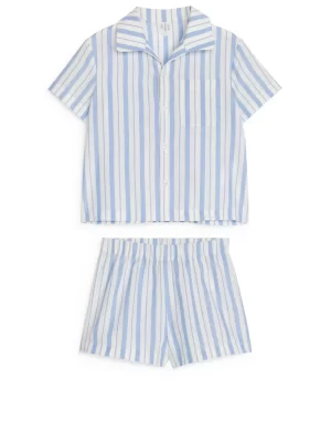Pyjamas-ARKET Ensemble pyjama en coton Bleu/Blanc