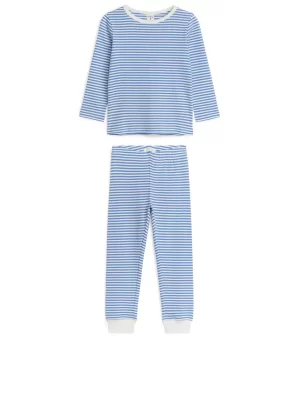 Pyjamas-ARKET Ensemble pyjama en jersey Bleu/Blanc