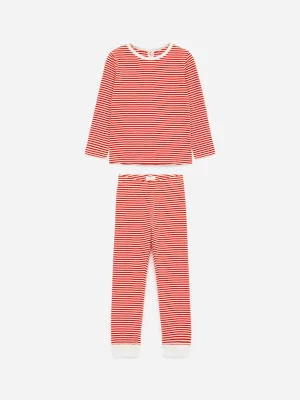 Pyjamas-ARKET Ensemble pyjama en jersey Rouge/Écru