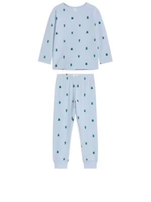 Pyjamas-ARKET Ensemble pyjama en jersey Bleu clair/Monstres
