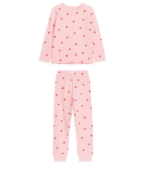 Pyjamas-ARKET Ensemble pyjama en jersey Rose/Rouge