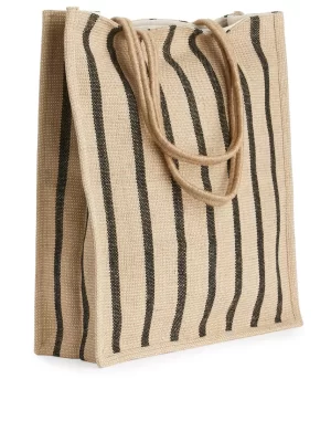 Température De Conservation | Maillots De Bain-ARKET Fourre-tout en jute Noir/Beige