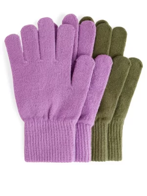 Tous Les Accessoires-ARKET Gants en coton Mauve/Mousse
