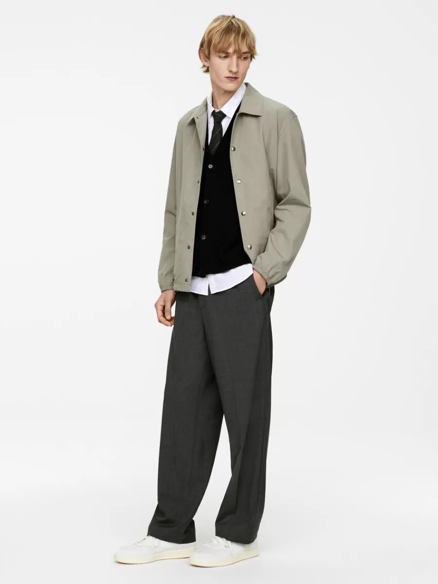 Maille-ARKET Gilet cardigan en laine et coton Noir