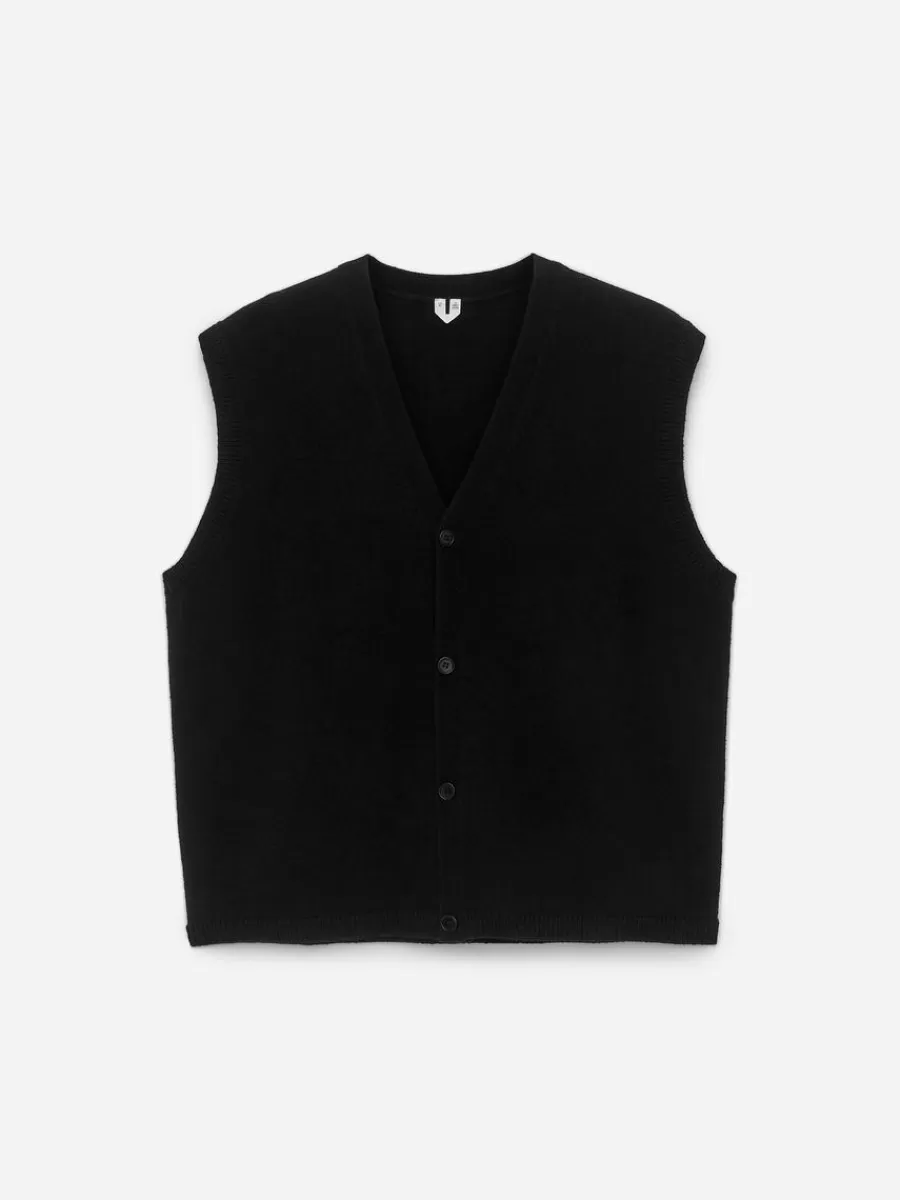 Maille-ARKET Gilet cardigan en laine et coton Noir