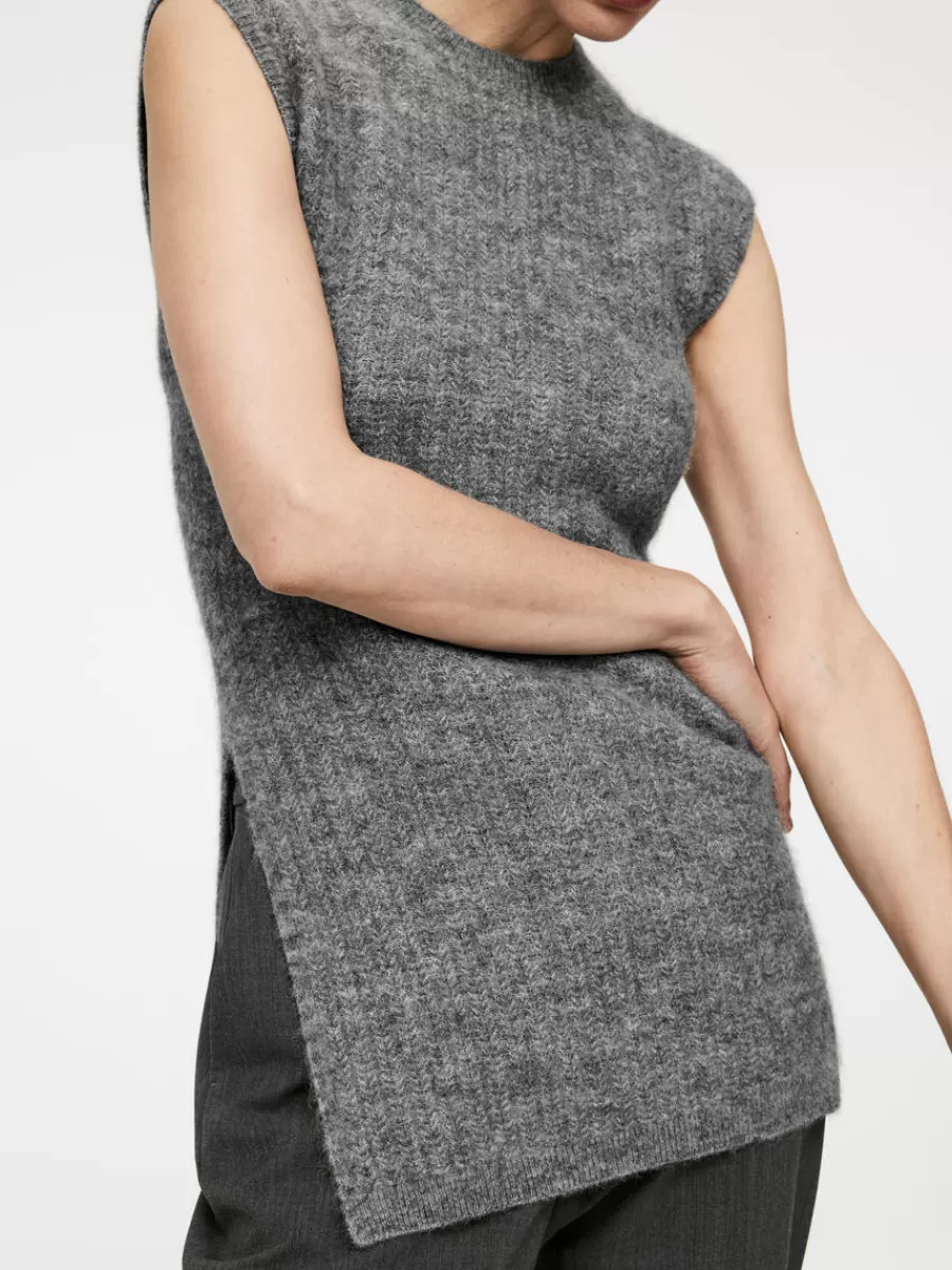 Mailles Et Cardigans-ARKET Gilet en laine et alpaga gris