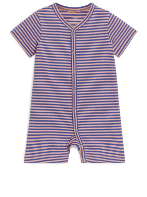 Pyjamas-ARKET Grenouillère à manches courtes Bleu/Orange