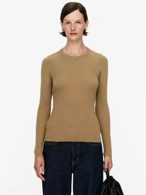 Mailles Et Cardigans-ARKET Haut côtelé en maille de laine mérinos Beige foncé