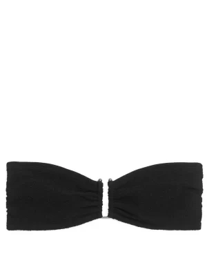 Maillots De Bain-ARKET Haut de bikini bandeau texturé Noir