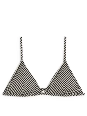 Maillots De Bain-ARKET Haut de bikini triangle Noir/Blanc