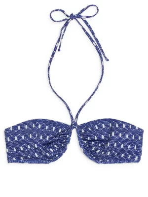 Maillots De Bain-ARKET Haut de maillot bustier Bleu/Blanc