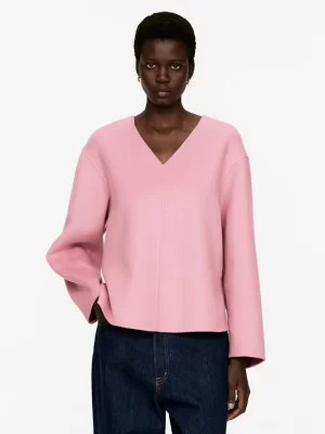 Chemises Et Chemisiers | Mailles Et Cardigans-ARKET Haut doublé en laine mélangée Rose