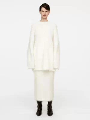 Jupes-ARKET Jupe en laine et mohair Blanc cassé