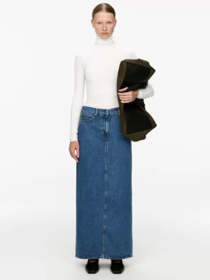 Jupes-ARKET Jupe longue en denim Bleu