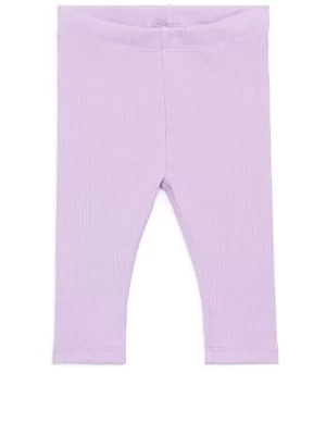 Bas-ARKET Legging côtelé Mauve