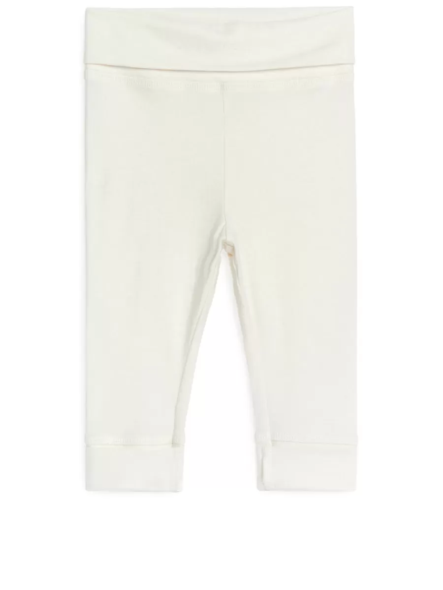 Bas-ARKET Legging en coton doux pour nouveau-né Blanc