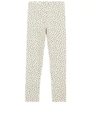 Pantalons Et Shorts | Pantalons-ARKET Legging en jersey Blanc cassé/Cœurs