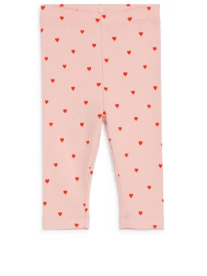 Bas-ARKET Legging en jersey Rose/Cœurs