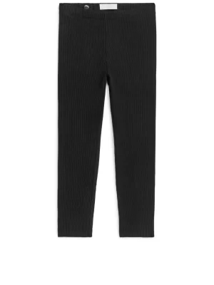 Pantalons Et Shorts | Pantalons-ARKET Legging en jersey côtelé Noir