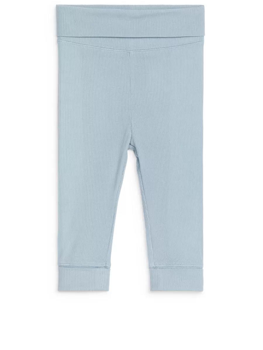 Bas-ARKET Leggings en coton doux pour nouveau-né Bleu poudré