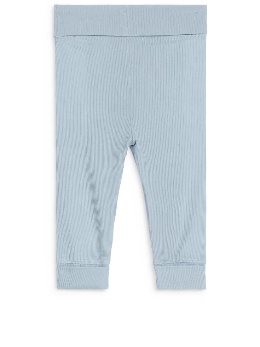 Bas-ARKET Leggings en coton doux pour nouveau-né Bleu poudré