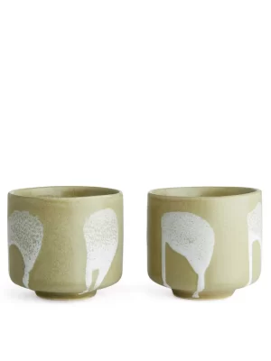 Accessoires De Table | Tasses-ARKET Lot de 2 tasses en grès Vert poudré