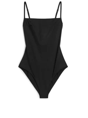 Maillots De Bain-ARKET Maillot de bain à encolure carrée Noir