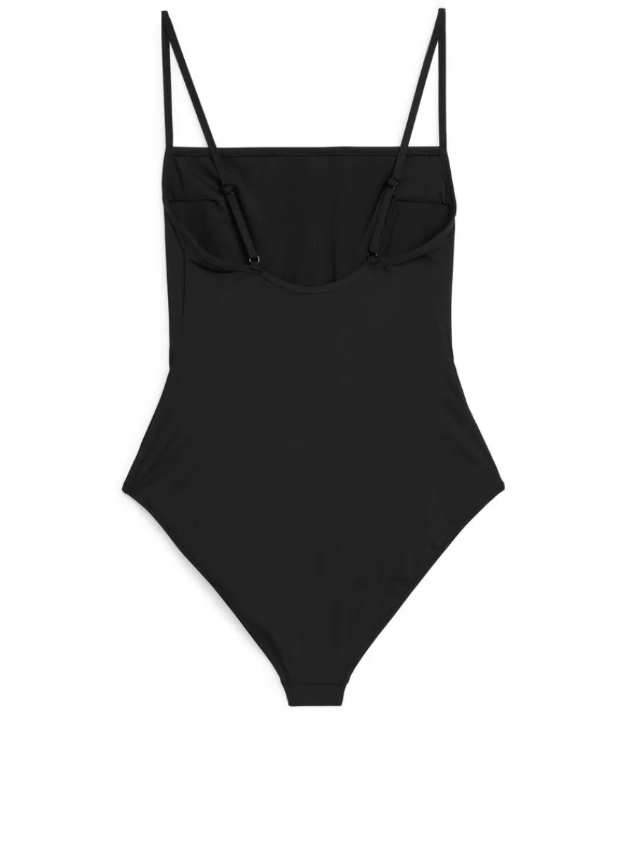 Maillots De Bain-ARKET Maillot de bain à encolure carrée Noir