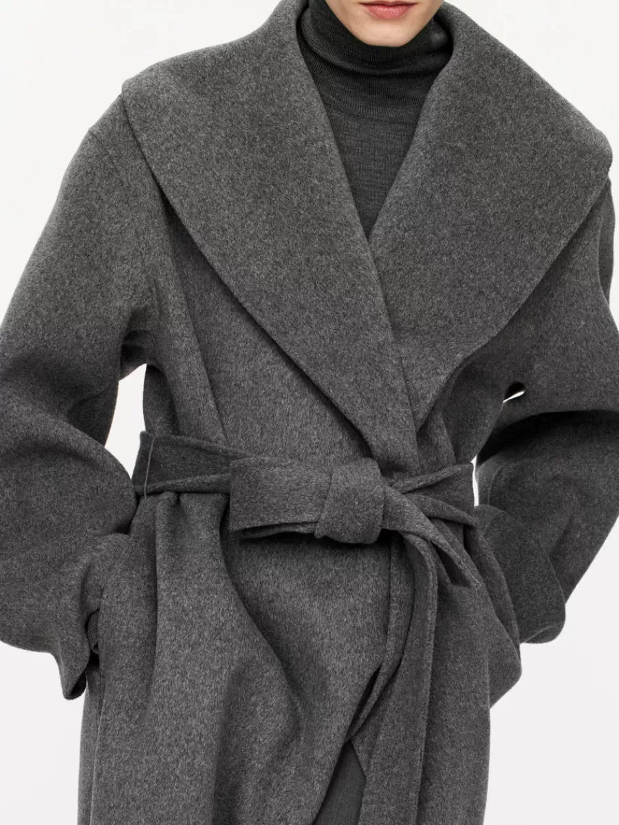 Manteaux Et Vestes-ARKET Manteau à col châle gris