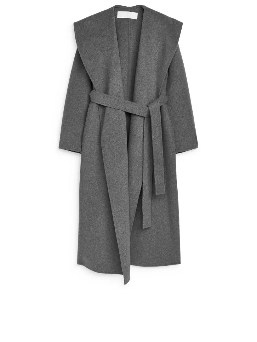 Manteaux Et Vestes-ARKET Manteau à col châle gris