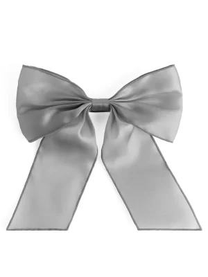 Accessoires Pour Cheveux-ARKET Nœud en organza de soie gris
