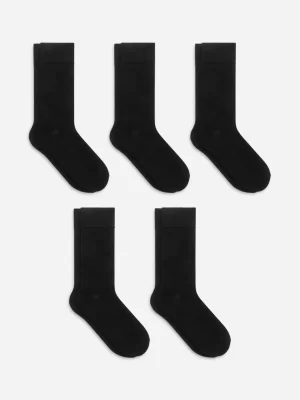 Chaussettes-ARKET 5 paires de chaussettes en coton côtelé Supima Black
