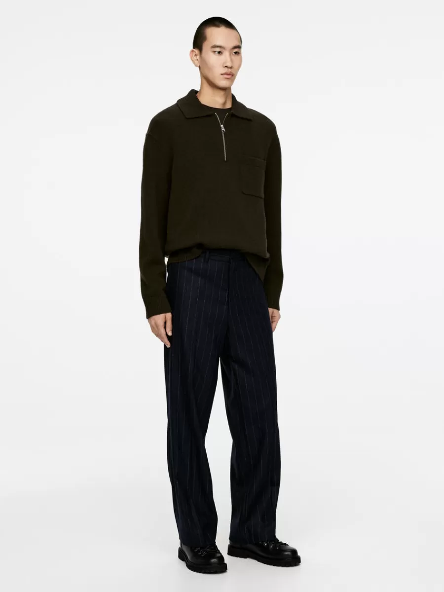 Costumes | Pantalons-ARKET Pantalon à fines rayures Bleu foncé