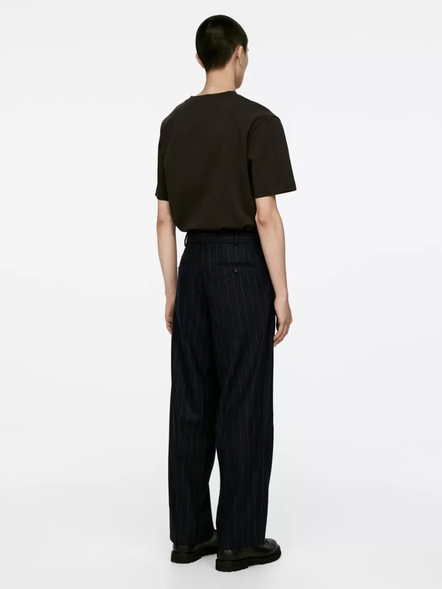 Costumes | Pantalons-ARKET Pantalon à fines rayures Bleu foncé