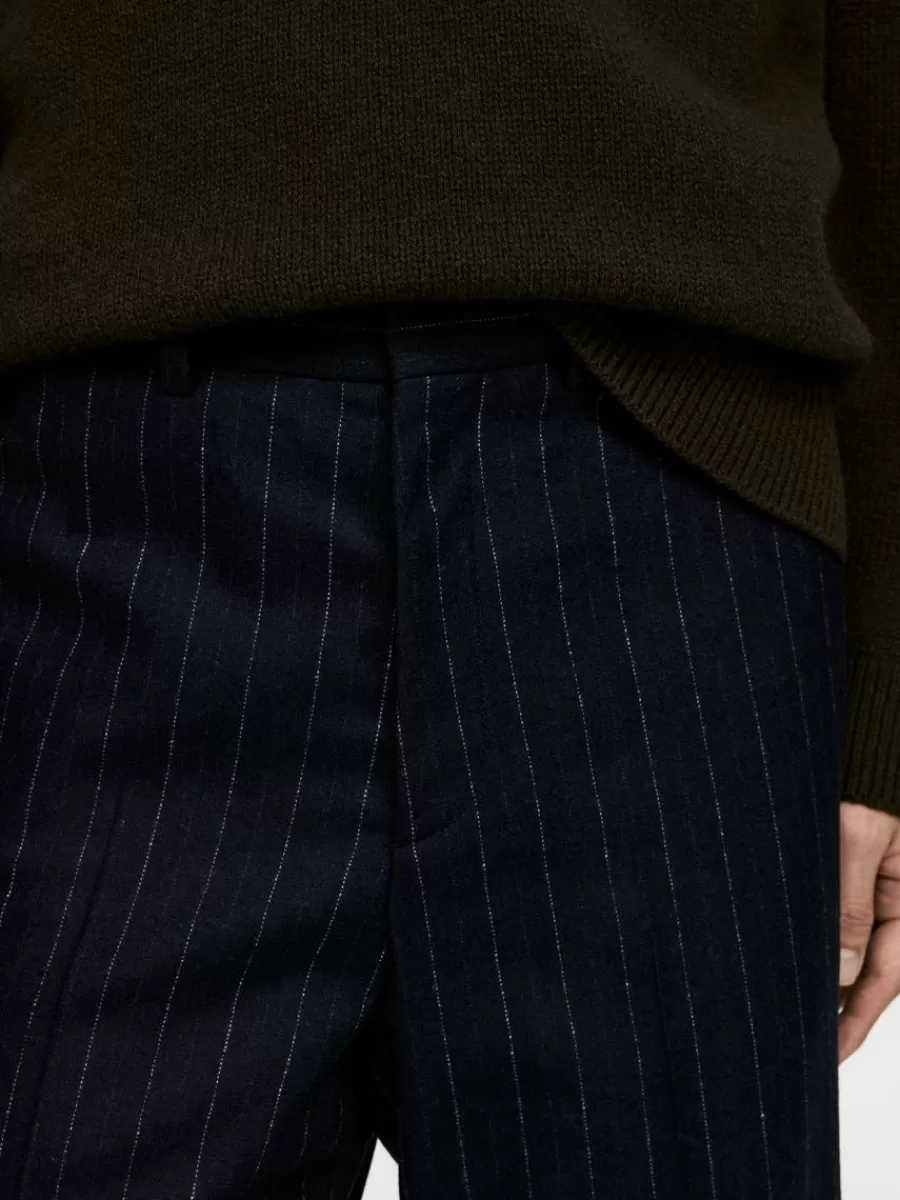 Costumes | Pantalons-ARKET Pantalon à fines rayures Bleu foncé