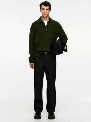 Pantalons-ARKET Pantalon ample en laine Noir