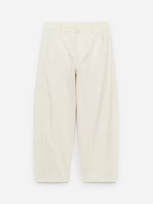 Pantalons-ARKET Pantalon chino jambe barrel Blanc cassé