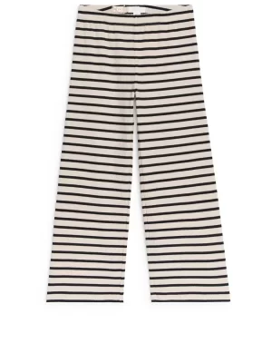 Pantalons Et Shorts | Pantalons-ARKET Pantalon côtelé en coton Noir/blanc cassé