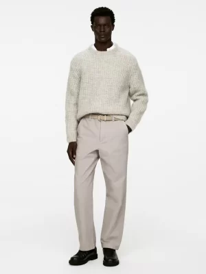 Pantalons-ARKET Pantalon décontracté en toile Mastic
