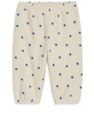 Bas-ARKET Pantalon de survêtement en polaire Blanc/Bleu