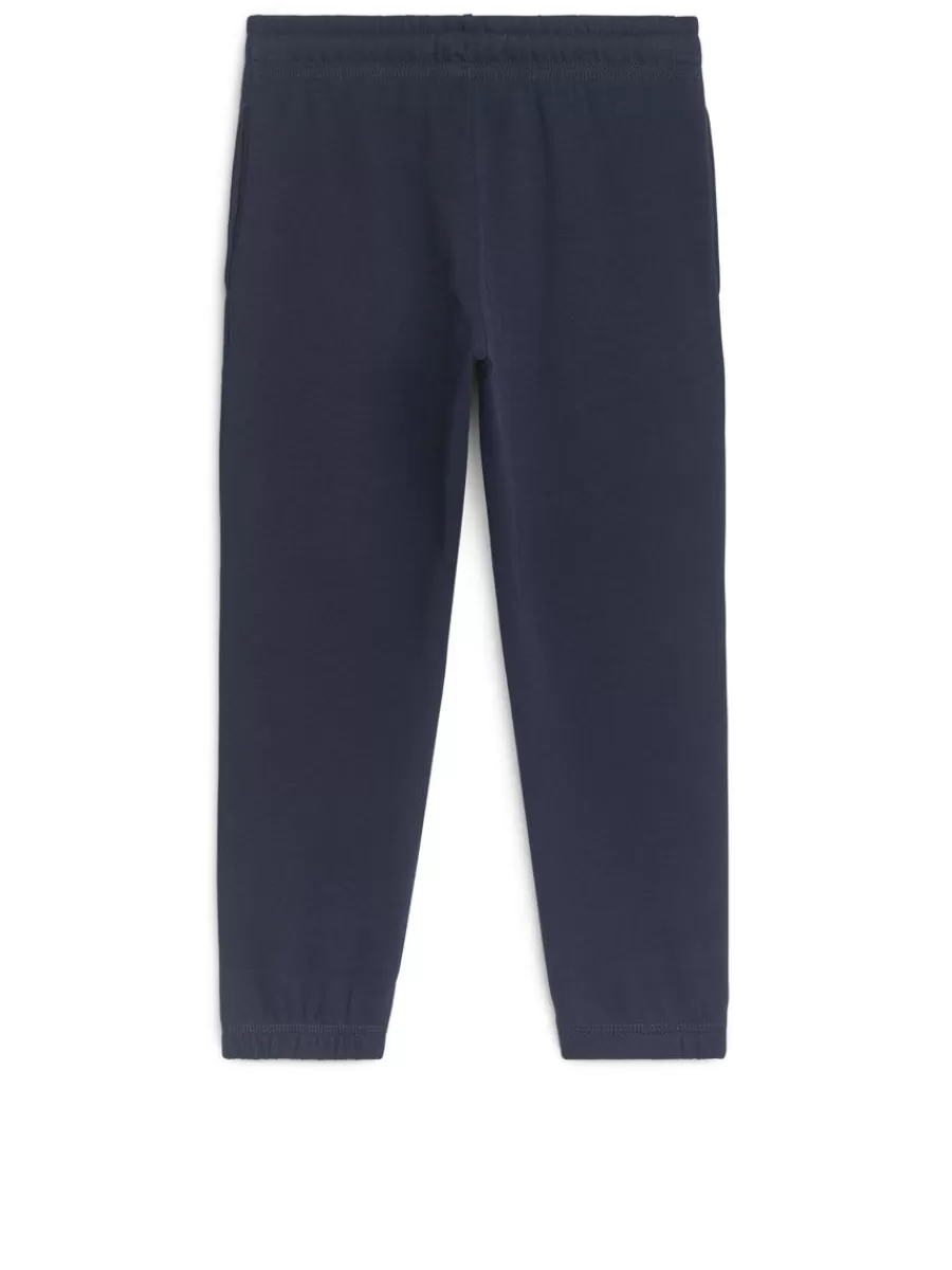 Pantalons | Pantalons-ARKET Pantalon de survêtement en tissu éponge Bleu foncé