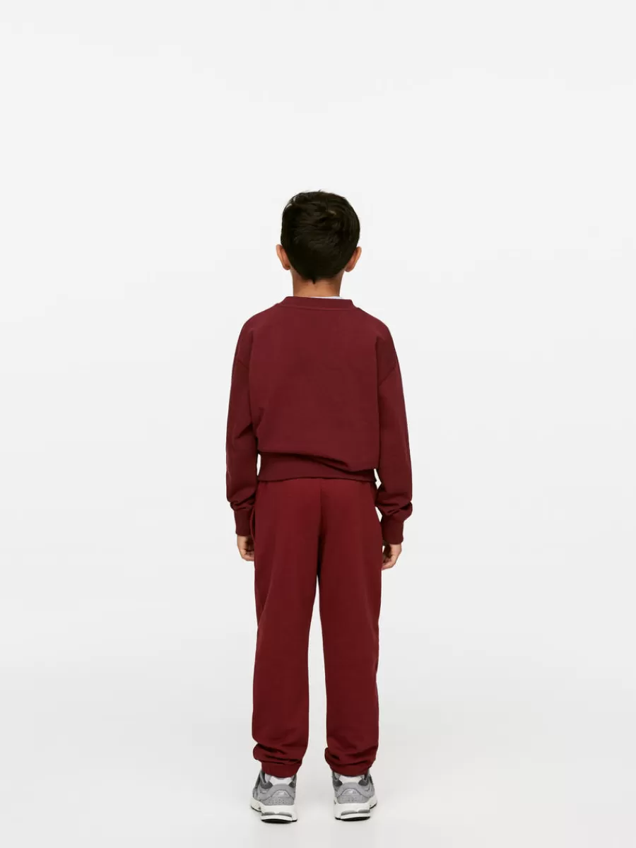 Pantalons | Pantalons-ARKET Pantalon de survêtement en tissu éponge Bordeaux